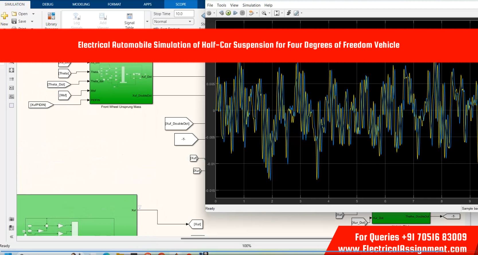 Active Suspension Half Car Model MATLAB Simulink Model screenshot 10